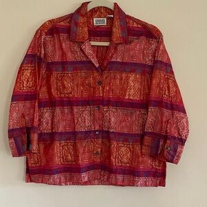 Chico's Red and Purple Blouse